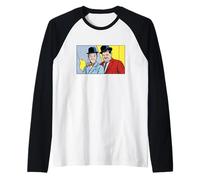 Illustration de Chapeau Melon rétro Pop Art comédique Classique Duo Manche Raglan