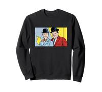 Illustration de Chapeau Melon rétro Pop Art comédique Classique Duo Sweatshirt