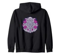 Illustration de Chardon épineux et Roses Sweat à Capuche
