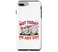 Illustration de Chat endormi Mignon Qui Dit Pas Aujourd'hui Coque pour iPhone 7 Plus/8 Plus