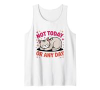 Illustration de Chat endormi Mignon Qui Dit Pas Aujourd'hui Débardeur