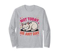 Illustration de Chat endormi Mignon Qui Dit Pas Aujourd'hui Manche Longue