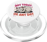 Illustration de Chat endormi Mignon Qui Dit Pas Aujourd'hui PopSockets PopGrip pour MagSafe