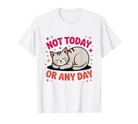 Illustration de Chat endormi Mignon Qui Dit Pas Aujourd'hui T-Shirt