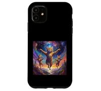 Illustration de Chat inspirée de l'art du surréalisme - Mignon Sauvage Coque pour iPhone 11