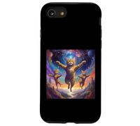 Illustration de Chat inspirée de l'art du surréalisme - Mignon Sauvage Coque pour iPhone SE (2020) / 7/8