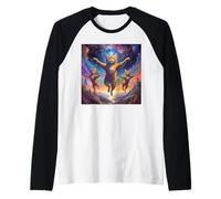Illustration de Chat inspirée de l'art du surréalisme - Mignon Sauvage Manche Raglan
