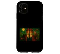 Illustration de Chat inspirée par l'art du réalisme Magique - Amusant et Mignon Coque pour iPhone 11
