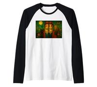 Illustration de Chat inspirée par l'art du réalisme Magique - Amusant et Mignon Manche Raglan
