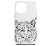 Illustration de Chat Mignon endormi Amusant Chaton paisible Coque pour iPhone 13 Pro Max