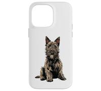 Illustration de Chien Berger Picard Gris Coque pour iPhone 14 Pro Max