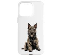 Illustration de Chien Berger Picard Gris Coque pour iPhone 15 Pro Max