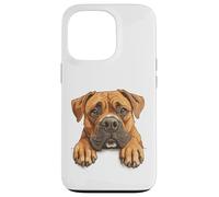 Illustration de Chien Boxer Curieux Qui Regarde Un Chien Coque pour iPhone 13 Pro