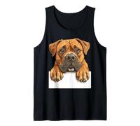 Illustration de Chien Boxer Curieux Qui Regarde Un Chien Débardeur