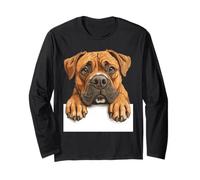 Illustration de Chien Boxer Curieux Qui Regarde Un Chien Manche Longue