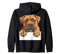 Illustration de Chien Boxer Curieux Qui Regarde Un Chien Sweat à Capuche