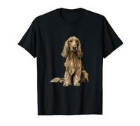 Illustration de Chien de lévrier Afghan T-Shirt Graphique avec Valeur