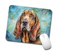 Illustration De Chien De Saint-Hubert Tapis De Souris Lavable Mouse Pad Durable Mousepad pour Bureau Voyage Jeu 25X30Cm