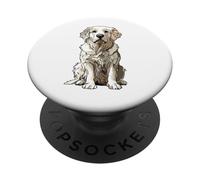 Illustration de Chien des Pyrénées PopSockets PopGrip Adhésif