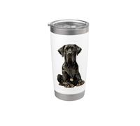 Illustration de chien dogue allemand noir Gobelet isotherme en acier inoxydable double paroi