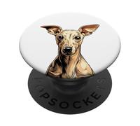 Illustration de Chien lévrier Italien crème PopSockets PopGrip Adhésif