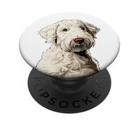 Illustration de Chien Sandy Bedlington Terrier PopSockets PopGrip Adhésif