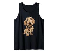 Illustration de Chien Teckel à Poil Dur crème Débardeur