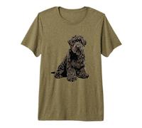 Illustration de Chien Terrier Russe Noir T-Shirt Haut de Gamme