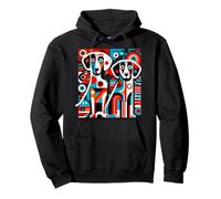 Illustration de chiens abstraits, design ludique, milieu du siècle, moderne Sweat à Capuche