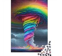 Illustration de Ciel d'orage coloré Puzzle 1000 Pièces Puzzle Adulte De Qualité Supérieure Jeu D'Intelligence 38x26cm/1000pcs