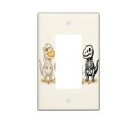 Illustration de costume de dinosaure d'Halloween avec interrupteur à | Costumes de dinosaure, thème d'automne, illustration de citrouilles, tenue de fantôme, motif squelette, emballage de maman