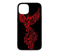 Illustration de créature phénix en vol Rouge Coque pour iPhone 13