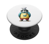 Illustration de Cuisinier culinaire de Chien fantaisiste PopSockets PopGrip Adhésif