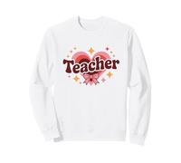 Illustration de cœur rétro pour Enseignant Sweatshirt