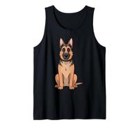 Illustration de Dessin animé de Chien Berger Allemand fidèle Débardeur