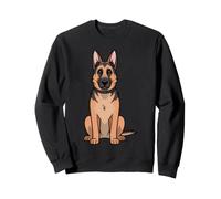 Illustration de Dessin animé de Chien Berger Allemand fidèle Sweatshirt