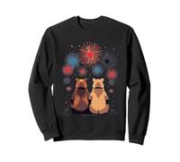 Illustration de Deux Ours regardant Un feu d’Artifice Sweatshirt