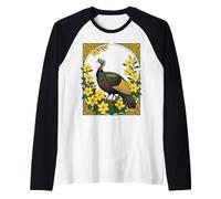Illustration de Dinde Sauvage et de Fleurs de Jasmin Manche Raglan