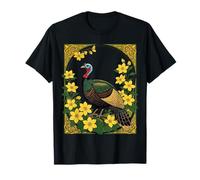 Illustration de Dinde Sauvage et de Fleurs de Jasmin T-Shirt