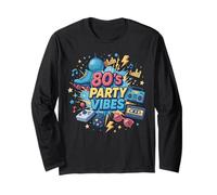 Illustration de fête passionnante des années 80 Manche Longue