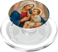 Illustration de Foi catholique Vierge Marie et Enfant PopSockets PopGrip pour MagSafe