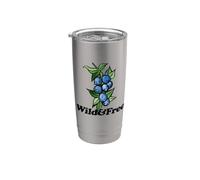 Illustration de fruits en grappe de myrtilles sauvages et gratuits Gobelet isotherme en acier inoxydable double paroi