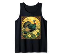 Illustration de gibier à Plumes de Dinde Sauvage et de Fleurs de Jasmin Débardeur