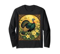 Illustration de gibier à Plumes de Dinde Sauvage et de Fleurs de Jasmin Manche Longue