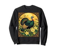 Illustration de gibier à Plumes de Dinde Sauvage et de Fleurs de Jasmin Sweatshirt