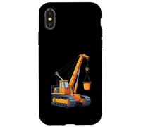 Illustration de Grue de Chantier en Dessin Animé Coque pour iPhone X/XS