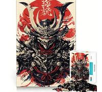 Illustration de Guerrier samouraï Puzzle de 1000 pièces pour Adolescents Puzzle Facile à Assembler et à découper pour Le Père Noël (50x75cm)