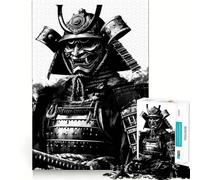 Illustration de Guerrier samouraï Puzzle de 1000 pièces pour Adultes Jeu de logique Stimulant et apaisant Bords Nets Cadeau touchant (38x26cm)