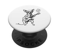 Illustration de Guitare Musicale Chihuahua PopSockets PopGrip Adhésif