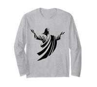 Illustration de Jésus-Christ Ombre à Bras Ouverts Manche Longue
